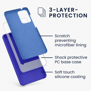 Husa Kwmobile pentru Samsung Galaxy A52/Galaxy A52 5G/Galaxy A52s 5G, Silicon, Albastru, 54347.134 - Img 3