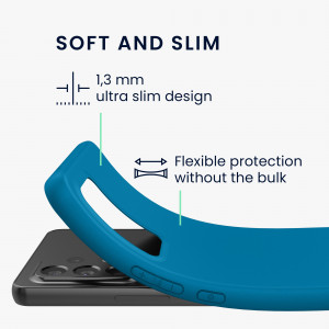 Husa Kwmobile pentru Samsung Galaxy A53 5G, Silicon, Albastru, 57808.224 - Img 3