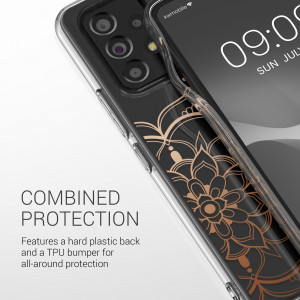 Husa Kwmobile pentru Samsung Galaxy A53 5G, Silicon, Transparent/Rose Gold, 58800.02 - Img 5