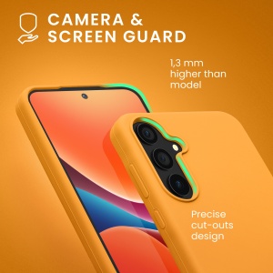 Husa Kwmobile pentru Samsung Galaxy A55, Portocaliu, Silicon, KWM000021ME007C - Img 6