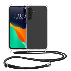 Husa Kwmobile pentru Samsung Galaxy A55, Transparent/Negru, Silicon, KWM000021MO001C - Img 2