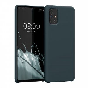 Husa kwmobile pentru Samsung Galaxy A71, Silicon, Albastru, 51209.202 - Img 1