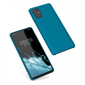 Husa kwmobile pentru Samsung Galaxy A71, Silicon, Albastru, 51209.228 - Img 2