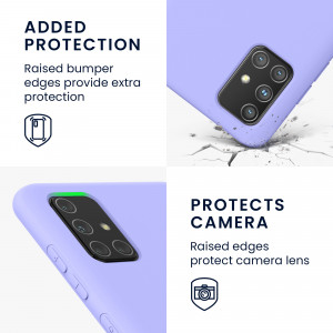 Husa Kwmobile pentru Samsung Galaxy A71, Silicon, Albastru, 57562.108 - Img 4
