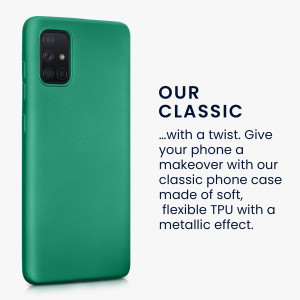 Husa Kwmobile pentru Samsung Galaxy A71, Silicon, Verde, 51213.170 - Img 4