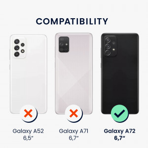 Husa Kwmobile pentru Samsung Galaxy A72, Silicon, Negru, 54359.01 - Img 6