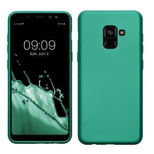 Husa Kwmobile pentru Samsung Galaxy A8 (2018), Verde, Silicon, KWM0000093L011C - Img 1