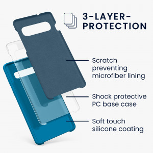 Husa kwmobile pentru Samsung Galaxy S10, Silicon, Albastru, 47732.228 - Img 3