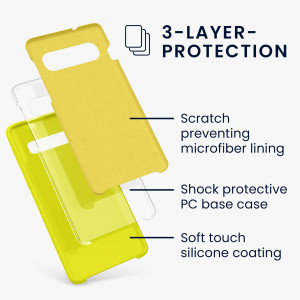 Husa kwmobile pentru Samsung Galaxy S10, Silicon, Galben, 47732.149 - Img 3