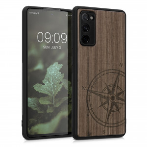 Husa Kwmobile pentru Samsung Galaxy S20 FE, Lemn, Maro, 54370.07 - Img 1