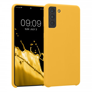 Husa Kwmobile pentru Samsung Galaxy S21 Plus, Silicon, Galben, 54066.191 - Img 1