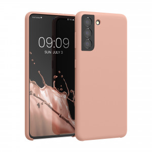 Husa Kwmobile pentru Samsung Galaxy S21, Silicon, Rose Gold, 54056.237 - Img 1
