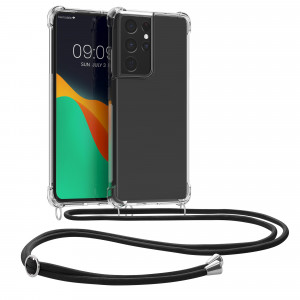 Husa Kwmobile pentru Samsung Galaxy S21 Ultra, Silicon, Transparent, 57725.03 - Img 1