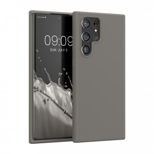 Husa kwmobile pentru Samsung Galaxy S22 Ultra, Silicon, Gri, 56765.155 - Img 1