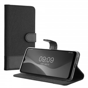 Husa kwmobile pentru TCL 30 E/30 SE, Textil, Negru, 59647.73 - Img 1