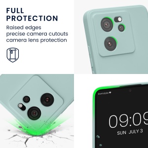 Husa Kwmobile pentru Xiaomi 13T/13T Pro, Verde deschis, Silicon, KWM000020IU003C - Img 3