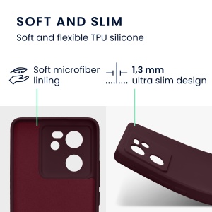 Husa Kwmobile pentru Xiaomi 13T/13T Pro, Violet, Silicon, KWM000020IU007C - Img 5