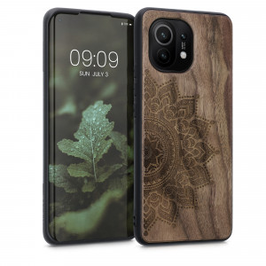 Husa Kwmobile pentru Xiaomi Mi 11, Lemn, Maro, 54662.07 - Img 1