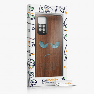 Husa Kwmobile pentru Xiaomi Redmi Note 11 Pro 5G/Redmi Note 12 Pro, Maro/Negru, Lemn/Silicon, 57381.15 - Img 8