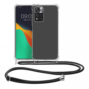 Husa Kwmobile pentru Xiaomi Redmi Note 11 Pro Plus 5G, Silicon, Transparent/Negru, 58099.01 - Img 2