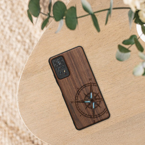 Husa kwmobile pentru Xiaomi Redmi Note 11 Pro/Redmi Note 11 Pro 5G/Redmi Note 12 Pro , Lemn, Maro/Albastru, 57381.11 - Img 3