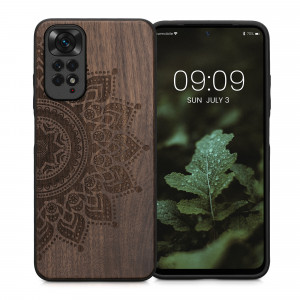 Husa Kwmobile pentru Xiaomi Redmi Note 11/Redmi Note 11s, Lemn, Maro, 57386.03 - Img 2