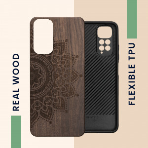 Husa Kwmobile pentru Xiaomi Redmi Note 11/Redmi Note 11s, Lemn, Maro, 57386.03 - Img 5