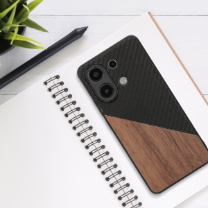 Husa Kwmobile pentru Xiaomi Redmi Note 13, Maro/Negru, Lemn, KWM000020NJ001C - Img 6