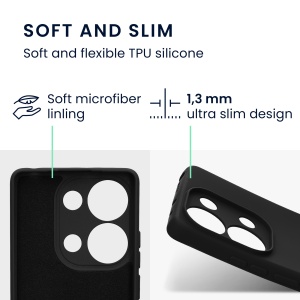Husa Kwmobile pentru Xiaomi Redmi Note 13 Pro, Negru, Silicon, KWM000020NZ001C - Img 5