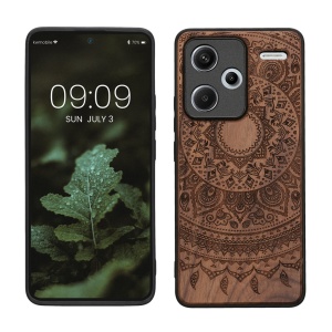 Husa Kwmobile pentru Xiaomi Redmi Note 13 Pro Plus 5G, Maro, Lemn/Silicon, KWM000020KL003C - Img 1