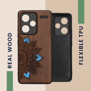 Husa Kwmobile pentru Xiaomi Redmi Note 13 Pro Plus 5G, Maro, Lemn/Silicon, KWM000020KL005C - Img 3