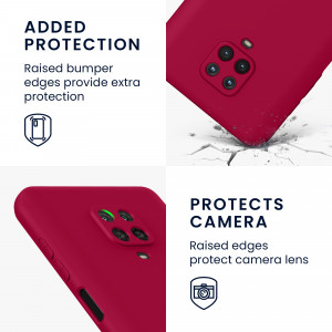 Husa Kwmobile pentru Xiaomi Redmi Note 9S/Redmi Note 9 Pro/Redmi Note 9 Pro Max, Silicon, Rosu, 56562.229 - Img 4