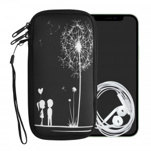 Husa Kwmobile Universala XXL - 7", Neopren, Negru/Alb, 30226.5.06 - Img 2