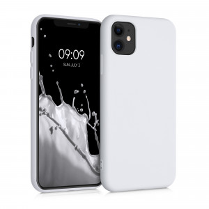Husa pentru Apple iPhone 11, Silicon, Alb, 50791.48, kwmobile - Img 1
