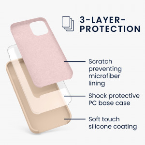 Husa pentru Apple iPhone 12 Mini, Silicon, Crem, 52640.154 - Img 3