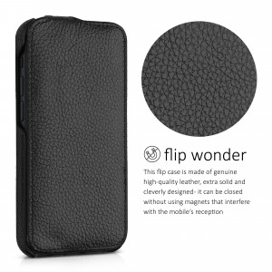 Husa pentru Apple iPhone 13 Mini, Piele naturala, Negru, 56409.01, kalibri - Img 4