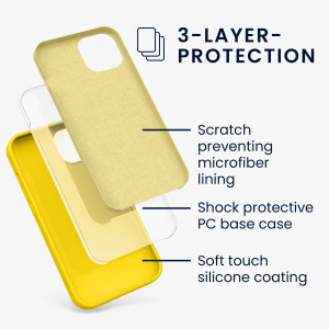 Husa pentru Apple iPhone 13, Silicon, Galben, 55878.165, kwmobile - Img 3