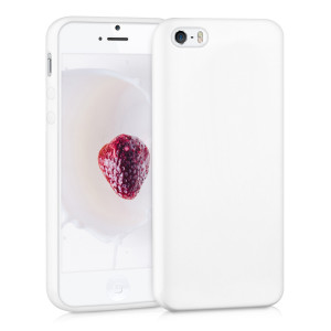 Husa pentru Apple iPhone 5 / iPhone 5s / iPhone SE, Silicon, Alb, 33098.02 - Img 1