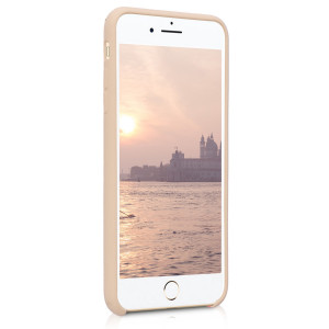 Husa pentru Apple iPhone 8 Plus / iPhone 7 Plus, Silicon, Bej, 40842.154 - Img 3