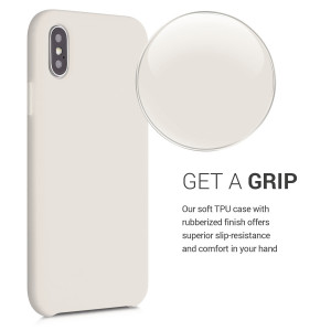 Husa pentru Apple iPhone X / iPhone XS, Silicon, Bej, 42495.204 - Img 4
