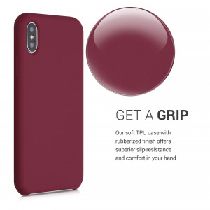 Husa pentru Apple iPhone X / iPhone XS, Silicon, Rosu, 42495.209 - Img 4
