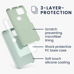 Husa pentru Google Pixel 5a, Silicon, Verde, 55207.200, kwmobile - Img 3
