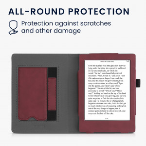 Husa pentru Kobo Aura H2O Edition 1, Piele ecologica, Rosu, kwmobile, 56880.01 - Img 5