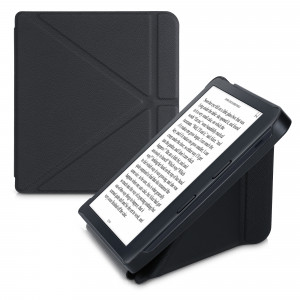 Husa pentru Kobo Libra 2, Piele ecologica, Negru, kwmobile, 56576.01 - Img 1