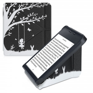 Husa pentru Kobo Libra 2, Piele ecologica, Negru, kwmobile, 56577.08 - Img 1