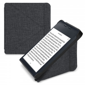 Husa pentru Kobo Libra 2, Textil, Gri, kwmobile, 56582.19 - Img 1