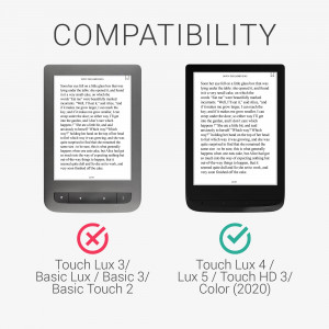 Husa pentru PocketBook Touch Lux 5 / Touch Lux 4 / Touch HD 3, Piele ecologica, Gri, kwmobile, 54817.04 - Img 6