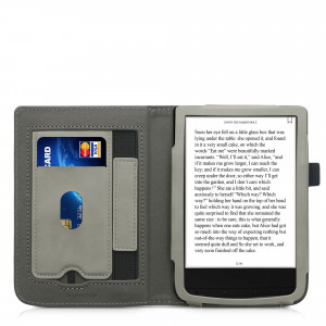 Husa pentru PocketBook Touch Lux 5 / Touch Lux 4 / Touch HD 3, Piele ecologica, Gri, kwmobile, 54817.06 - Img 8