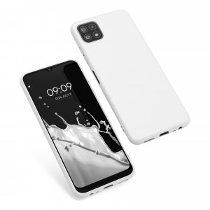 Husa pentru Samsung Galaxy A22 5G, Silicon, Alb, 55245.48, kwmobile - Img 2