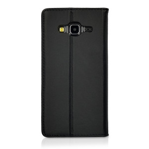Husa pentru Samsung Galaxy J5, Piele naturala, Negru, 39196.01 - Img 4